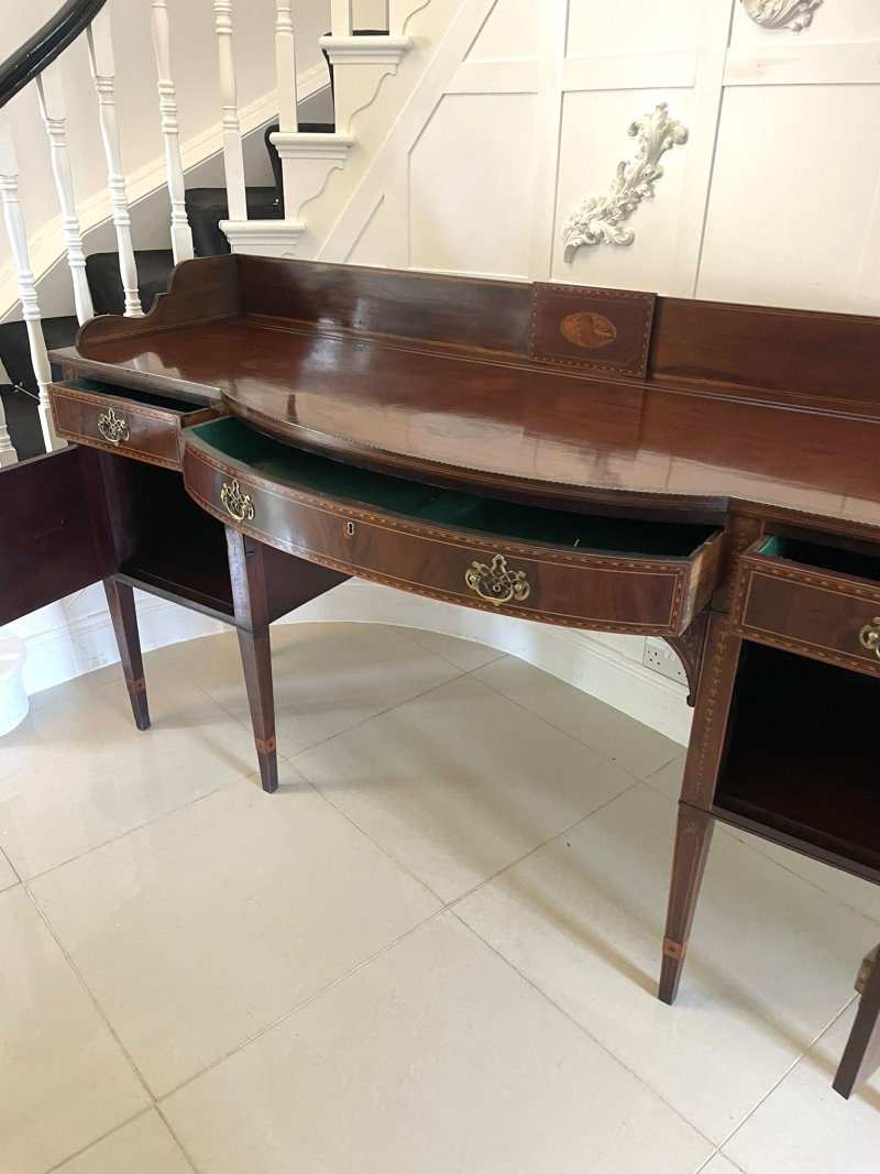 Magnificent Quality Large Antique George III Inlaid Mahogany Sideboard - Image 5